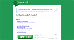 Desktop Screenshot of luckylefty.com